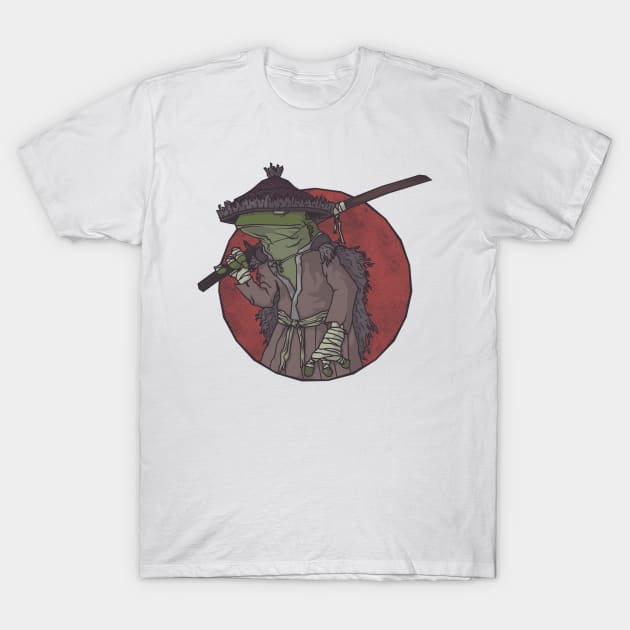 Samurai Ronin Frog T-Shirt by MythoCulture